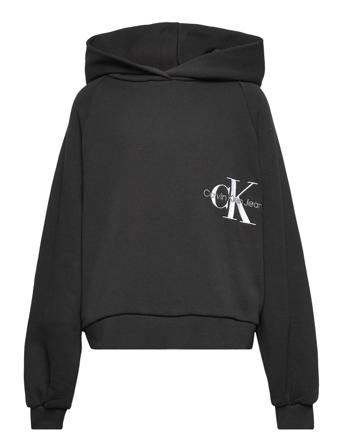 Monogram Off Placed Hoodie Huppari Musta Calvin Klein