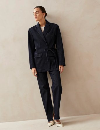 ALOHAS Sandra Indigo Denim Jacket - Navy - M