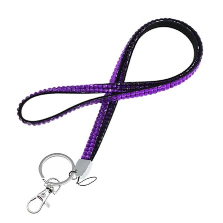Bling Crystal Lanyard Rhinestone ID Lanyard LILA - high quality
