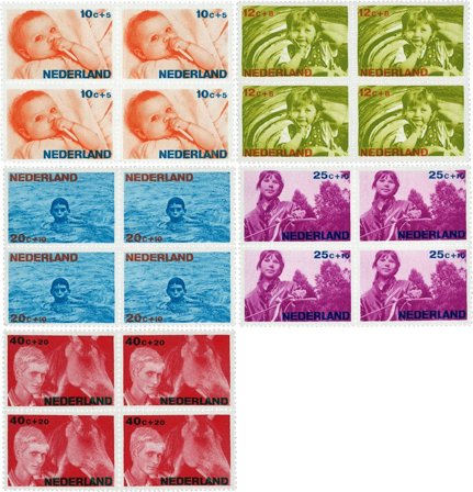 Holland 1966 - NVPH 870-874 - 4-blokke - Postfrisk