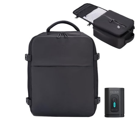 Vakuum rygsæk med luftpumpe - CELIMS | Håndbagage 40x30x20cm | Vandtæt | Sort