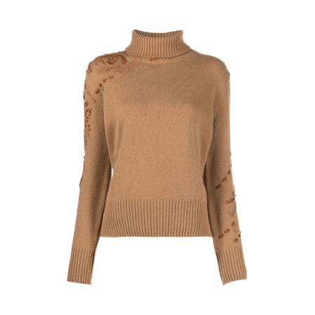 Ermanno Scervino neck jumper inbo, Dame Rullekraver