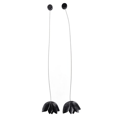 2 Sorte Indendørs Gardin Tiebacks med Graveret Blomstermønster til Stue Soveværelse