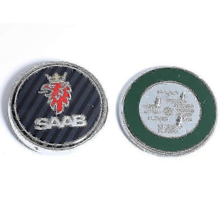 2025 68mm 2 3 Pins Saab Bil Främre Motorhuv Emblemlogo Bakre Bagagelucka Stötfångare Märke För Saab 9 3 9 5 9-3 9-5 Saab Emblem Klistermärke Tillbehör