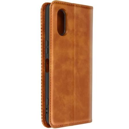 Fodral till Sony Xperia 5 V - AVIZAR - Geo Collection - Schackbrädemönster - Brun kastanj