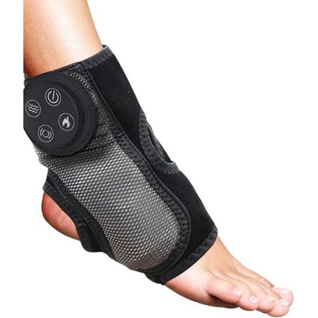 Elektrisk ankelmassasje Fot Ankelmassasjeapparat Vibrasjon Varme Fot Akupunkturpunkter Massasje for Smerte Ankel Lindring, Hjemmebruk 