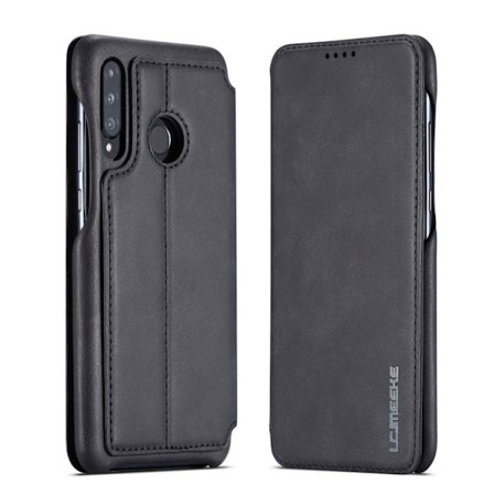 LC.IMEEKE Huawei P30 Lite retro nahkainen suojakotelo - Musta