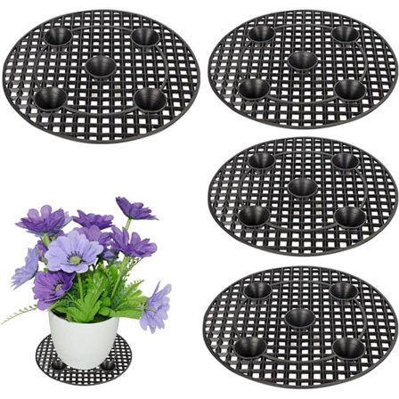 4 kpl pyöreä muovinen kukkaruukun nostaja sisä- ja ulkokasvien ruukkunostin