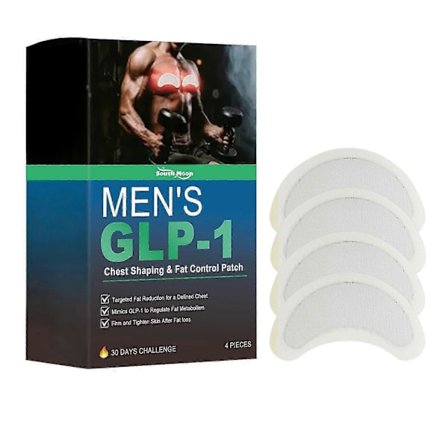 Kroppsvårdsplåster för Män för Fastare Hud & Minskning av Bröstfett - 4 st