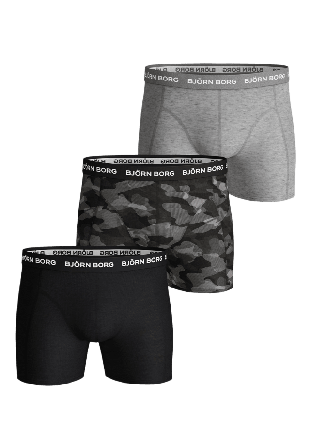 Björn Borg Cotton Stretch Boxer 3P Underkläder Herr Flerfärgad S