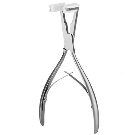 Tejp i hårförlängningstång Halvhål för hårstyling Silver