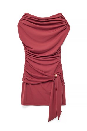 NA-KD drapiertes Minikleid mit Schnallendetail - Drapierte Kleider - Orange - XS