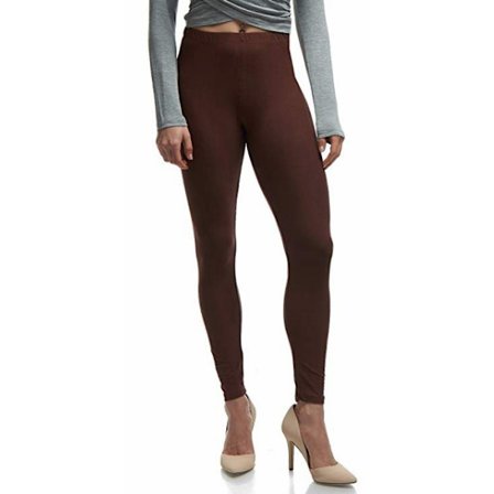 Dame Ensfarvede Strækbare Leggings med Høj Talje