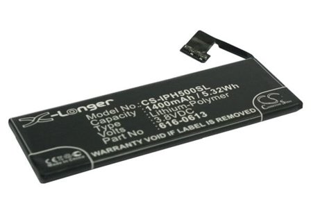 Batteri till SmartPhone, Mobil för Apple iPhone 5, MD645LL/A, MD644LL/A m.fl.