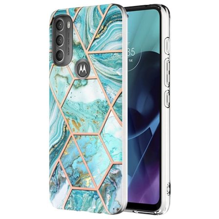 Marble design Motorola Moto G71 5G cover - Blå