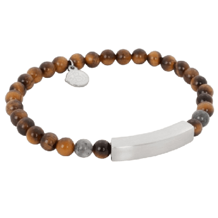 by BILLGREN Brandon Beaded Bracelet Brown Accessoarer Herr Brun 19 cm