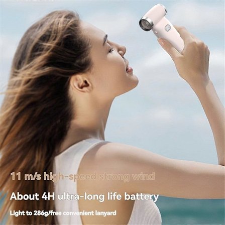 Håndholdt Turbo Jet Fan Skrivebordsventilator 110000RPM Genopladelig Mini Kontorventilator Voldsom Ventilator 6000mAh 100 Vindhastigheder Sort