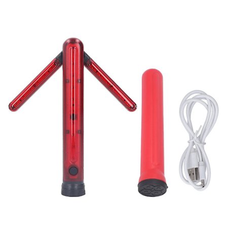 LED-vejsikkerhedsblus med drejepil Magnetisk rødt lyssignal Trafikstav Sikkerheds-LED-lampe til vejvarsel