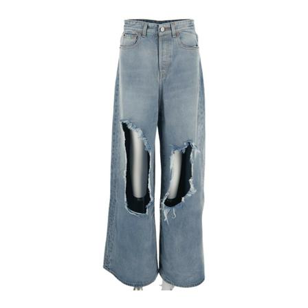 Vetements Wide Bukser Blå, Dame Bukser
