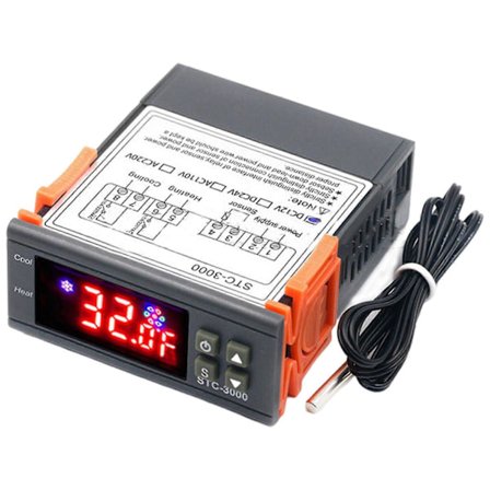 STC-3000 Digital Temperaturregulator med Sondsensor DC 12V/24V AC 110-220V [DB]