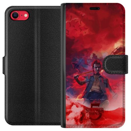 Kompatibel Tegnebogsetui til Apple Apple iPhone SE (2022) Episk Stranger Things motiv med rød torden mørk energi og intens dramatik sci-fi og fantas
