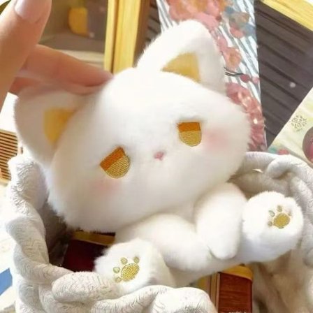 Cute Plush Cat Sitting Doll - High-Quality Cartoon Plush Toy for Desk, Gift for Friends
