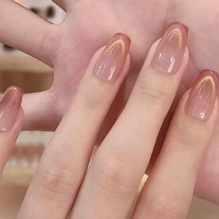 Franske Fake Negle Ballerina Falske Negle Katteøje Tryk på Negle