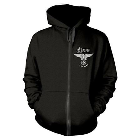 Saxon Unisex Vuxen ESTD 1979 Full Zip Hoodie S Svart Black S