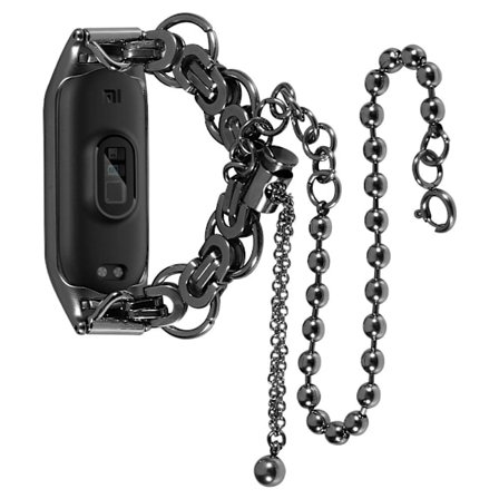 Xiaomi Mi Band 7 snyggt klockarmband i rostfritt stål - Svart