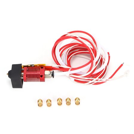 Högtemperaturbeständig plug-in-extruderenhet med hot end-komponenter