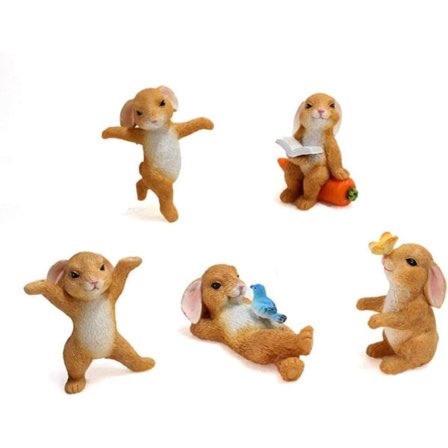 IC 5 kpl Kanin Koriste Fairy Garden Tarvikkeet Miniatyyri