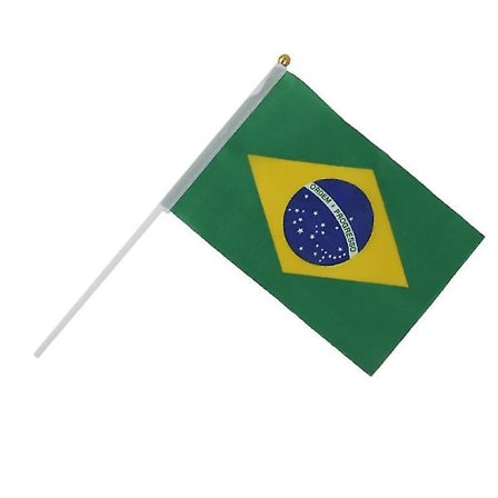 12 stk. Mini Flag Håndvift Flag Brasilien Brasilianske Nationale Flag Håndvift Flag Plast