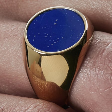 Larse Gold-Tone Makt Ring for Men - Rings with stones