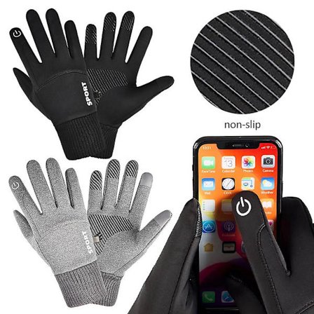 Vinterhandsker til voksne, skihandsker, vandtætte, varme, touch screen, perfekt til cykling, løb, vandreture