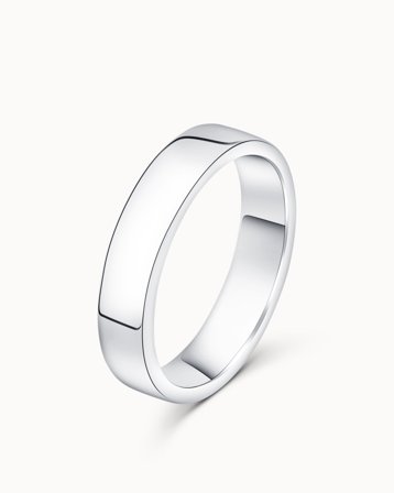Glat ring mænd Roger 950 Platin 5MM - Forlovelsesringe & Vielsesringe hos Vanbruun