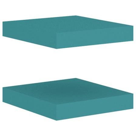 Vidaxl Svävande Vägghyllor 2 St Blå 23x23,5x3,8 Cm Mdf Blå