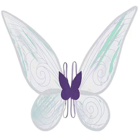Keijukaissipuvut, kimmeltävät läpikuultavat siivet, perhoskeijun Halloween-asu, enkeliesiivet lapsille, tytöille ja naisille (violetti)