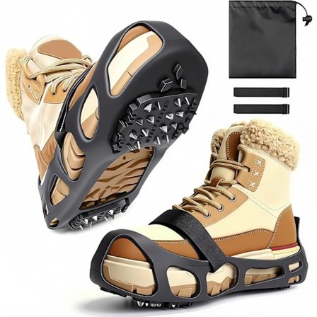 Issko, Issko til sko og støvler, Stegjern til sko med 24 pigge, skridsikre snesko Small