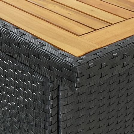 Vidaxl Bargrupp 3 Delar Konstrotting Svart Svart