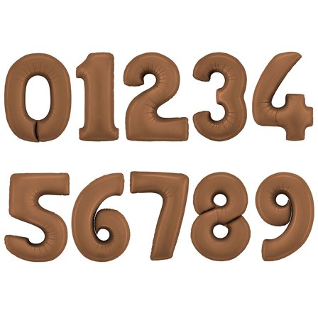 Talballon Chokoladebrun Satin