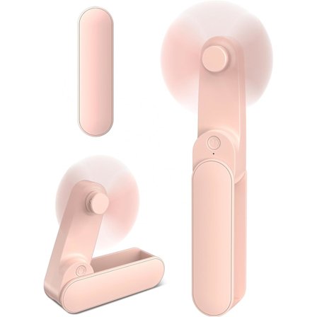 Mini Portabel Fläkt, Fickformat och Lätt Uppladdningsbar Fläkt (2000mAh & 14 timmars batteritid), Liten Vikbar Bordsfläkt för Hem/Kontor