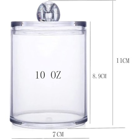 Bomullsrondellshållare 10 Oz Badrumsburkar (4-pack)