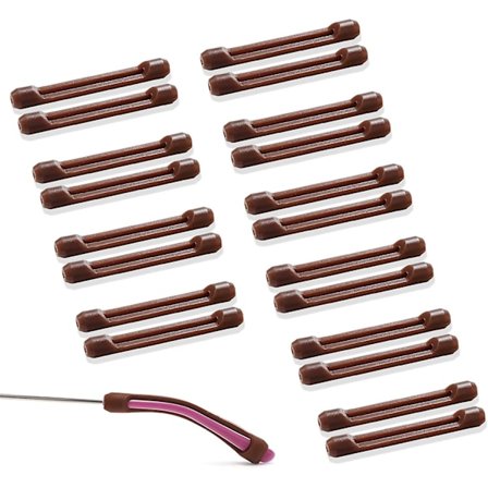 10 par silikone brille stangspidser ærmeholder, elastiske komfort briller skridsikker holder, lette brille stoppere til briller voksen