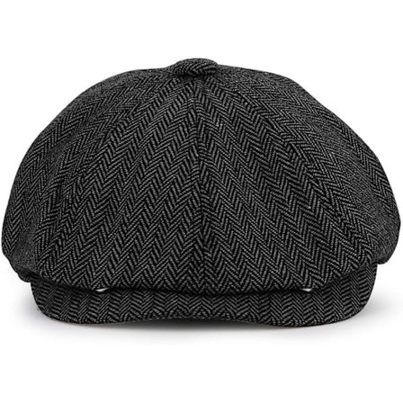 Baker Boy Hat 8 Panel Herringbone Tweed Gatsby Hat Ivy Irish