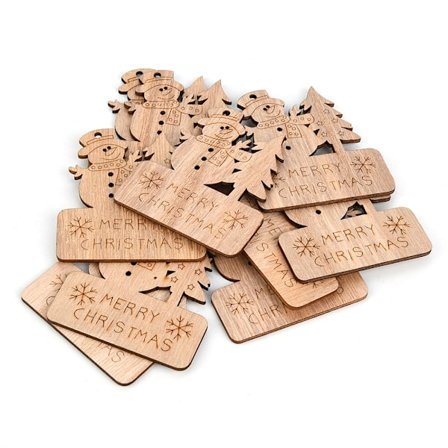 12 kpl joulukuusen riipuskoristetta puinen joulupukki lumiukko enkeli hää DIY koriste A