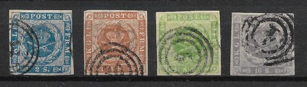 Danmark 1854 - AFA 3 - 6 - Stemplet