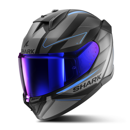 Helhjelm Shark D-Skwal 3 Sizler Svart/Antrasitt/Blå L
