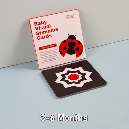 1 Sæt høj kontrast babykort 3-6 MÅNEDER 3-6 MÅNEDER