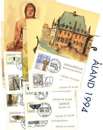 Åland 1994 - 9 udstillingskort