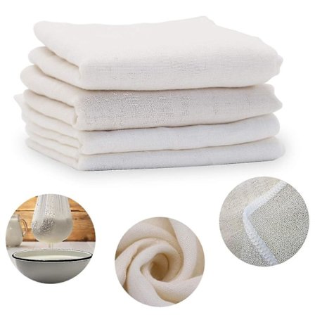 Bestseller 5-pak Osteklæde, Genanvendelig, Ubleget Forklippet Osteklæde MuslinklædeBY